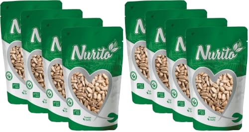 Image of Nurito Sunflower Seeds 800 Grams (200 Grams X 4) - Surajmukhi Beej | Healthy Crunchy Seeds Snack for Healthy Eating | Raw Sunflower Seeds Rich in Protein & Fiber |Whole Sunflower Dried Seeds for Improve Focus & Heart Health | Super Food for Learning Kids & Whole Households | Surajmukhi Beej Source of Iron