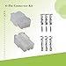 6-pin Wire Connector kit, Suitable for 18-24 AWG Wires, Standard 0.165 inch (4.2 mm) pin spacing, with Male and Female Plugs and Terminal sockets, Suitable for Various Devices, 10 Sets