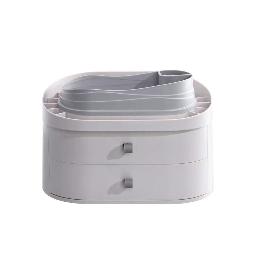 Multi-Function Makeup Organizer, Drawers Layered Lipstick Nail Polish Skin Care Products Storage Box For Dresser Bathroom-Gray(新加坡同城商品