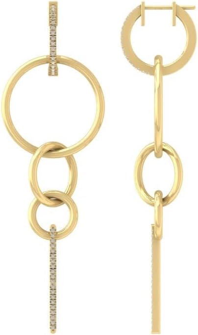 14K Yellow or White Gold Lab Grown Diamond Dangle Earrings (1/3 cttw, VS Clarity, D-F Color)