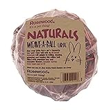 Rosewood Naturals Edible Weave-a-Ball, Small Animal Treat and Toy for Rabbits, Guinea Pigs, Chinchillas, Degus, Hamsters, Gerbils, Mice and Rats (Pack of 1)
