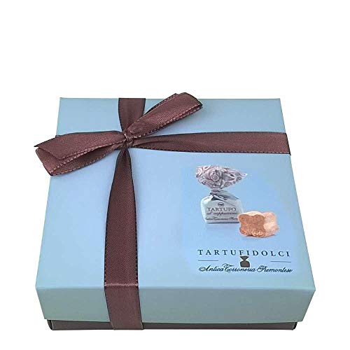 Tartufo dolce al cappuccino | 1 Geschenkset mit 125 g Tartufi | Antica Torroneria Piemontese | Edle Trüffel-Praline aus Italien | Feine Trüffel mit weißer Schokolade und Arabica Kaffee | Glutenfrei