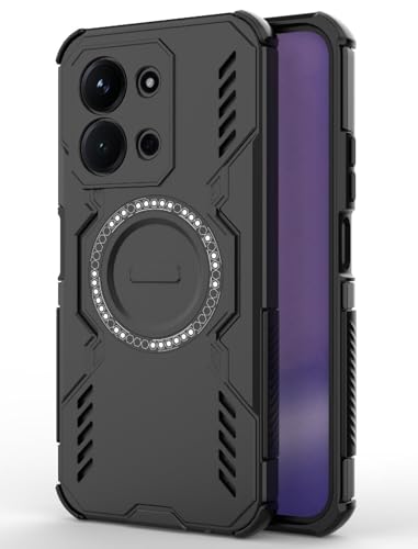 Image of Back Cover Case for Redmi 15C 5G | 360 Protection Mobile Phone Case Mag-Safe | Camera Protection | Back Cover for Redmi 15 C 5G / Redmi 15C 5+G - Black TPU+PC