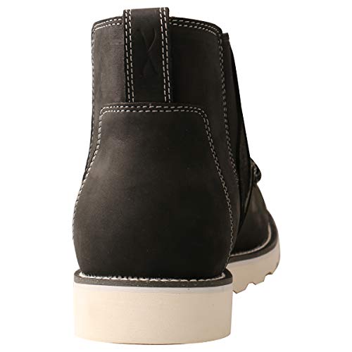 Image of Twisted X Men's 4 inch Chelsea Wedge Sole Boot, Moc Toe, Oiled Saddle, 9.5 W