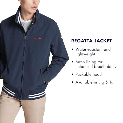 Image of Tommy Hilfiger Men's Lightweight Waterproof Regatta Bomber Jacket