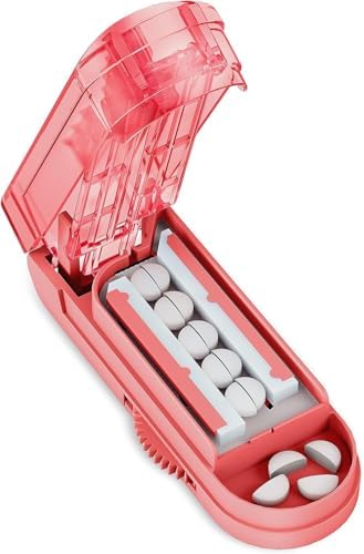 Image of DEPAD Pill Cutter Splitter for Small and Tiny Pills, Pill Splitter for Cutting Multiple Pills with Adjustable Bars & Hidden Blade, Safely Cuts Small or Large Tablets for Seniors & Pets