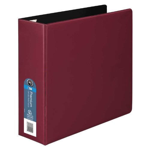 Wilson Jones Premium Single-Touch Locking D-Ring Binder, 3 Inch Capacity, Letter Size, Red (W87611PP)