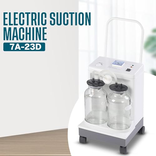 Image of OTICA Yuwell 7A-23D Electric Suction Apparatus | 20 LPM Capacity | Maintenance-Free Suction Pump | Includes 2 Glass Jars
