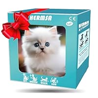 2025 Realistic Robot Cat Toy - Interactive Electric Kitten With Soft Touch Fur, Meowing, Smart Walking & Tail Wagging - Lifelike Robotic Pet For Kids, Girls - Best Gift For Pet Lovers & Families