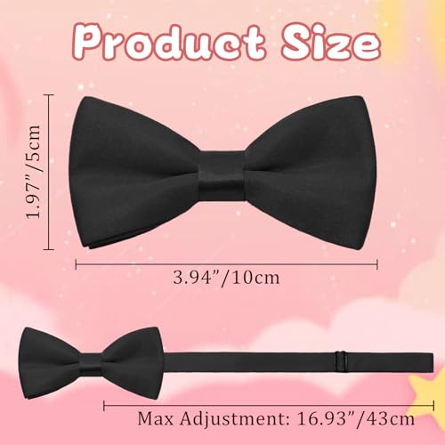 Bow Ties for Boys Adjustable Toddler Bow Tie, Pre-tied Solid Color Kids Bow Tie for School Wedding Casual Party3
