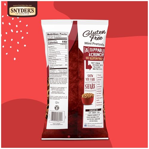 Image of Snyder's of Hanover, Gluten Free Mini Pretzels, 8 Oz Bag (Pack of 2)