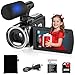 Rumyums Video Camera Camcorder UHD 4K 48 MP Vlogging Camera Recorder for YouTube TikTok 3 Inch IPS Screen 18X Zoom Camcorders Camera with Microphone for Kids,Teens,Students,Beginners (Black)