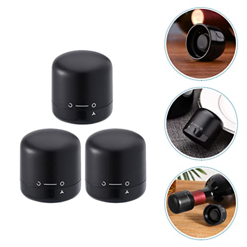YARNOW 3Pcs Champagne Stoppers with Twist Lock Silicone Sealed Wine Beer Wine Stoppers Sealer Sealed