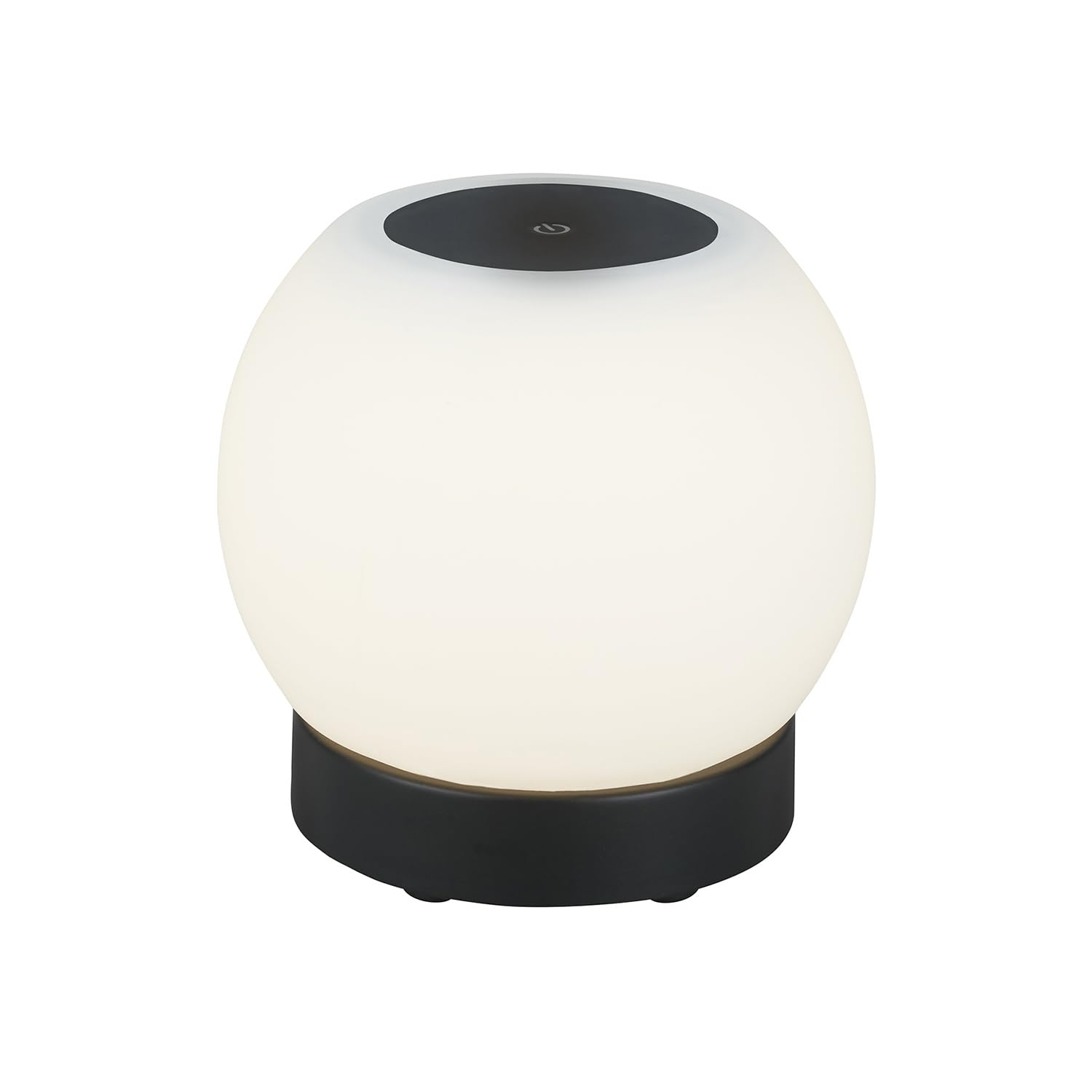 Briloner Leuchten - Lampada da tavolo LED a batteria, dimmerabile, lampada da tavolo in vetro senza fili, funzione touch, 3.300K bianco caldo, nero, 150x160 mm (HxD)
