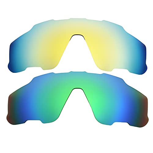 Verres Oakleys Jawbreaker 24K Or Vert pour cyclisme et sorties running sous le soleil