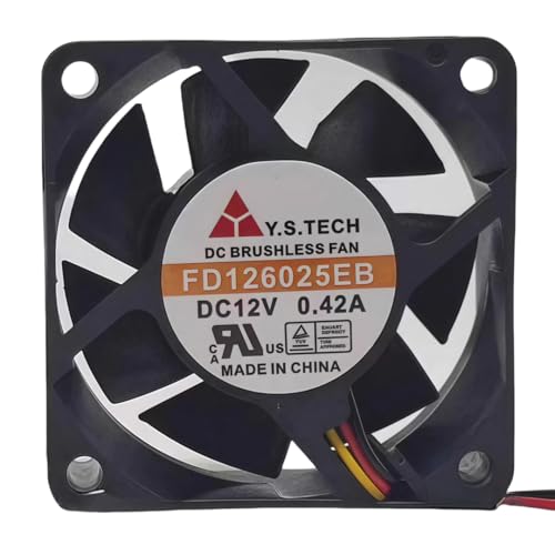for FD126025EB 12V 0.42A 6025 6CM 3-Wire Cooling Fan