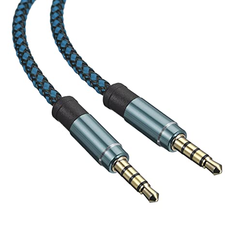Cable Auxiliar 3.5mm Macho a Macho 3m Azul miniatura 3