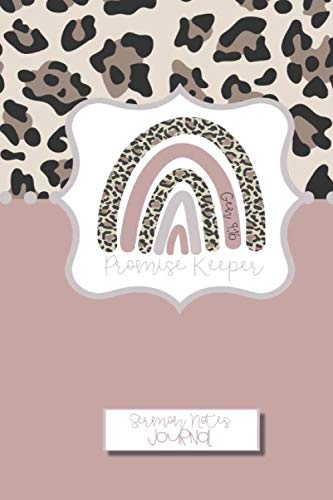Sermon Notebook For Women Sermon Note Taker Template pages Promise Keeper Rainbows Mauve and Leopard Print (Sermon Notes)
