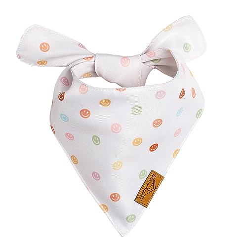 Remy+Roo Bandanas de primavera extra grandes para cães – Conjunto de 4 margaridas | Tecido de poliés
