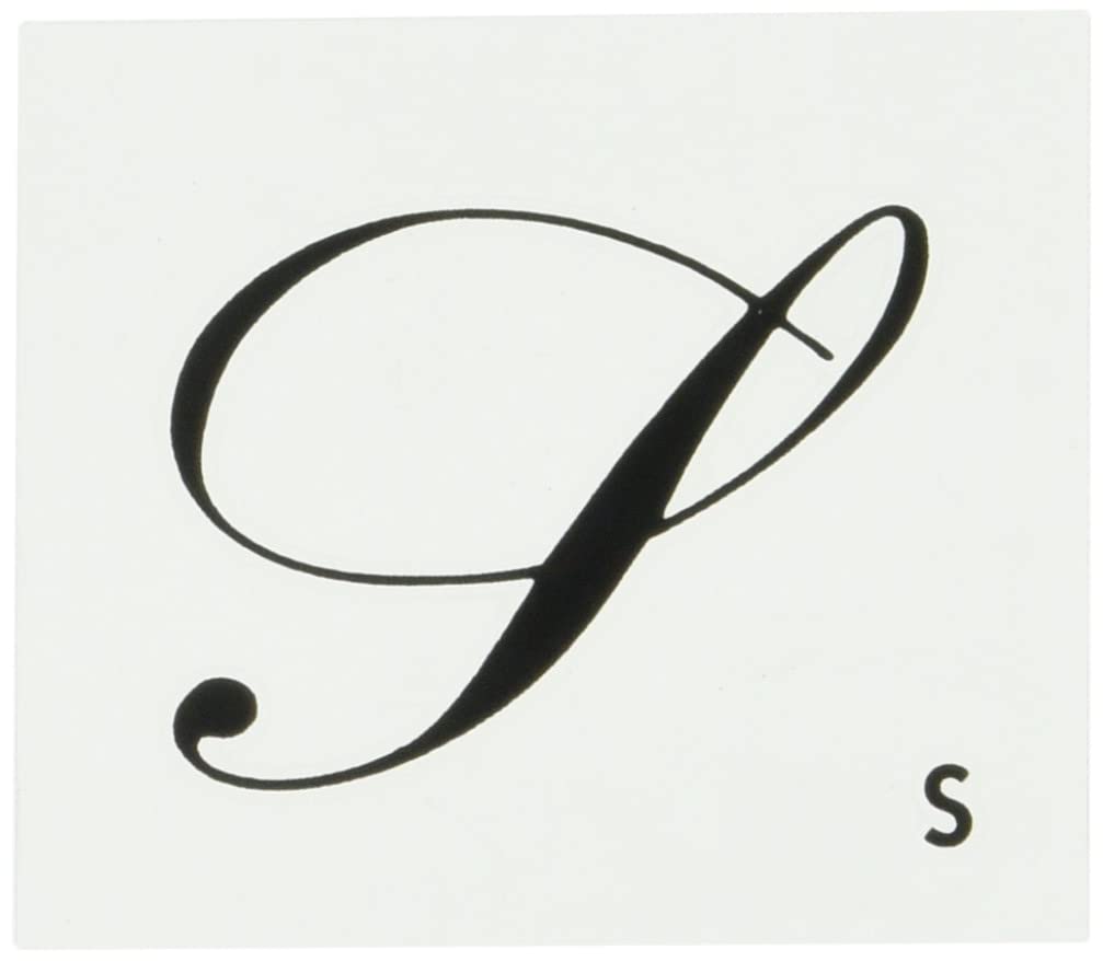 Amazon.co.jp: 東洋マーク製作所 文字(ニューローマ字)S 黒 ステッカー  