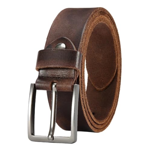 Genuine Leather For Men's Buckle Jeans Casual Belts Adult Business Cowboy Waistband 40Fgzktcsx-Bn 135cm