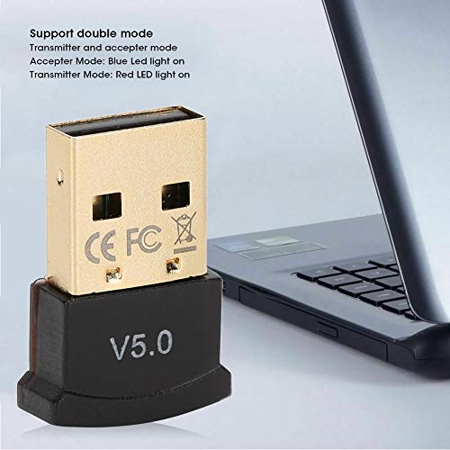 Receptor Bluetooth 5.0, emisor y receptor de audio inalámbrico portátil y ligero, adaptador de audio estéreo USB inalámbrico, receptor de emisor de modo dual para TV PC (negro) - imagen 9