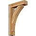 Ekena Millwork BKT0604X22X34THR05RWR Thorton Block Smooth Offset Brace, 22"D x 34"H Rustic Wood Bracket, 6" W Western Red Cedar (Rough Sawn)