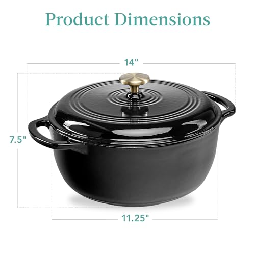 Best Choice Products Cast-Iron Dutch Oven Black thumbnail 7