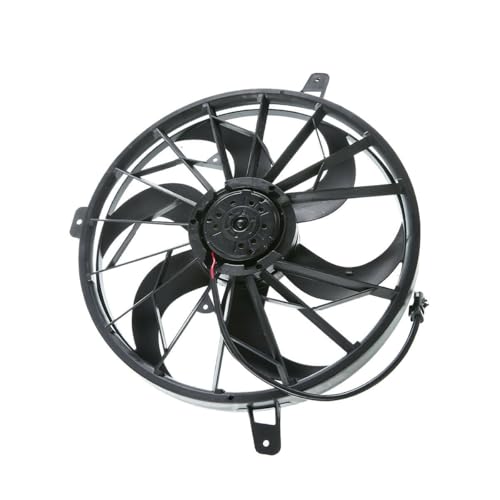 Neerttily 1pc Radiator Cooling Fan Black Plastic Assembly for Jeep for Grand Cherokee 4.7L 1999-2000 & 4.0L 1999-2003 for Liberty 3.7L 2002-2003 2 Pins 12V 52079528AC 620010