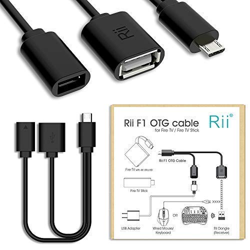 Rii F1 Micro USB Host OTG Adapter Cable for Firestick and Fire TV 4K