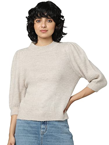 Image of Only Women's Acrylic Blend Round Neck Sweater