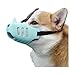 renvena Comfortable Silicone Dog Muzzle to Prevent Biting and Chewing Breathable Mouth Cover for Small Medium Dogs Blue Small