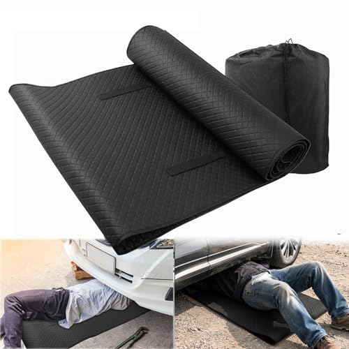 SUNCARACCL Magical Rolling Creeper Mat Under Car Repair Pad 60x28 Inch Mechanics Mat for Low Clearance Automotive Creeper Mat with Portable Storage Bag Work on All Terrains & Vehicles