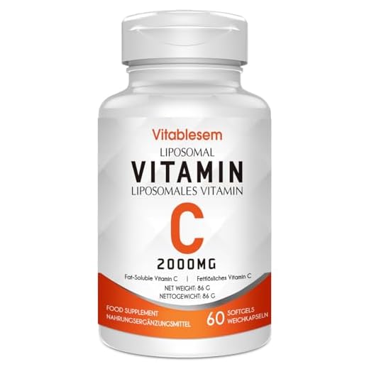 Liposomale Vitamin C Kapseln 2000 mg - Hochdosiert Glutenfrei & Ascorbinsäure - Immununterstützendes Antioxidans - Non-GMO