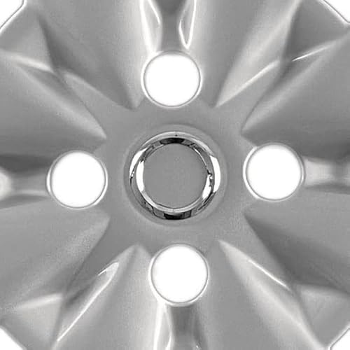Hubcaps.com - Premium Quality 15" Silver Hubcaps / Wheel Covers Fits Toyota Yaris, Heavy Duty Construction (Set Of 4) #TOP3