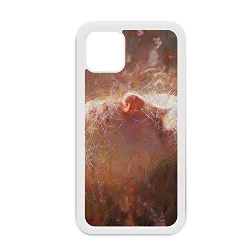 Peinture à l'huile coque pour iPhone 12 Pro Max protection blanche finition premium