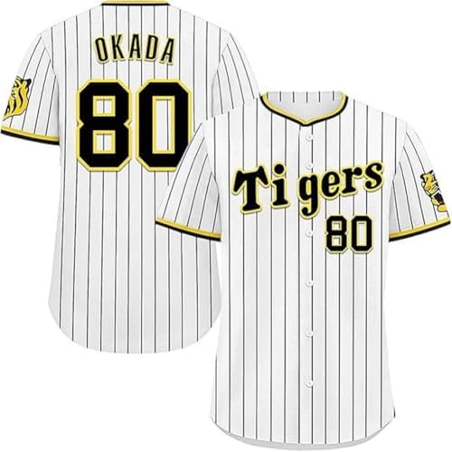 Amazon.co.jp: 阪神虎 岡田 彰布 背番号80 ユニフォーム 野球服