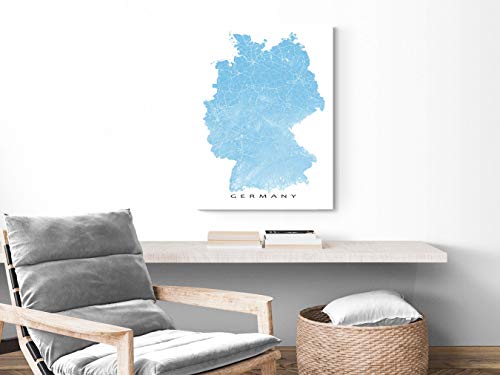 Germany Map Print 8X10, Germany Poster Prints 24X36, Handmade Country Maps By Maps As Art, Art Wall Decor For Walls, Deutschland #TOP3