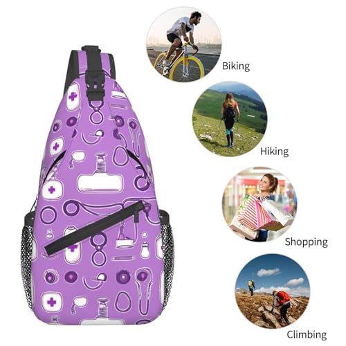 Mochila bandolera para senderismo y viaje negra unisex miniatura 6