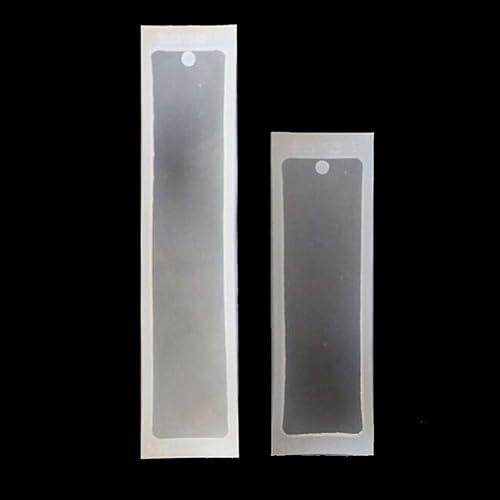 Molde rectangular de silicona para marcapáginas de resina epoxi, kit de moldes transparentes de silicona para manualidades, herramientas para hacer