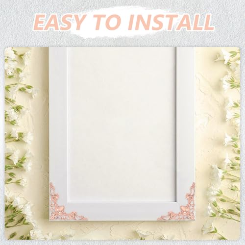 Protectores de esquinas de metal decorativos rosa dorado para scrapbooking y muebles vintage 6