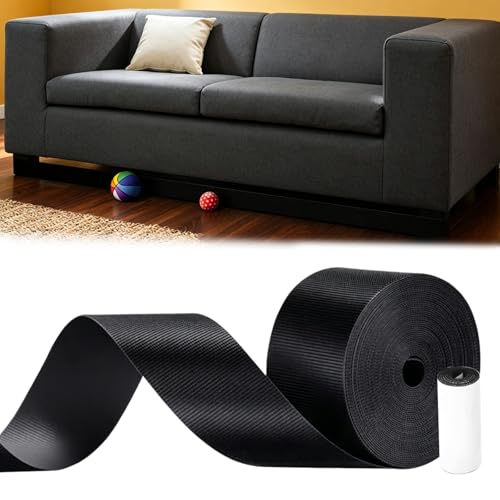 WiseJoy Under Sofa Blocker for Pets 33 Ft Cuttable Under Bed Blocker for Cats and Dogs Adjustable Gap Bumper for Furniture Gaps and Floor Stop Items Getting Lost