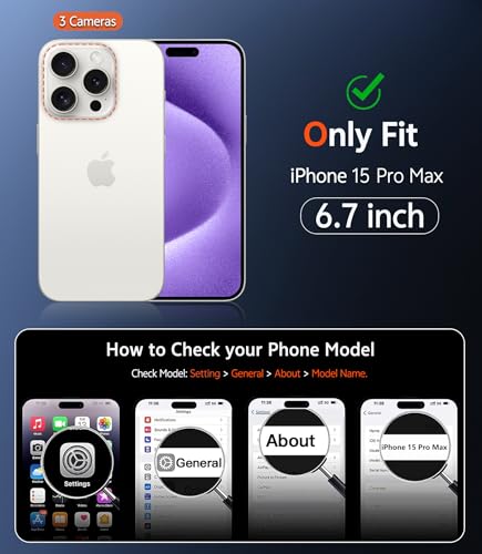Image of FNTCASE for iPhone 15 Pro-Max Case: Matte Magnetic Phone Cases with Screen Protector Compatible with Magsafe Slim Anti Yellowing Rugged Shockproof Protective Translucent Cell Cover (C-Purple)