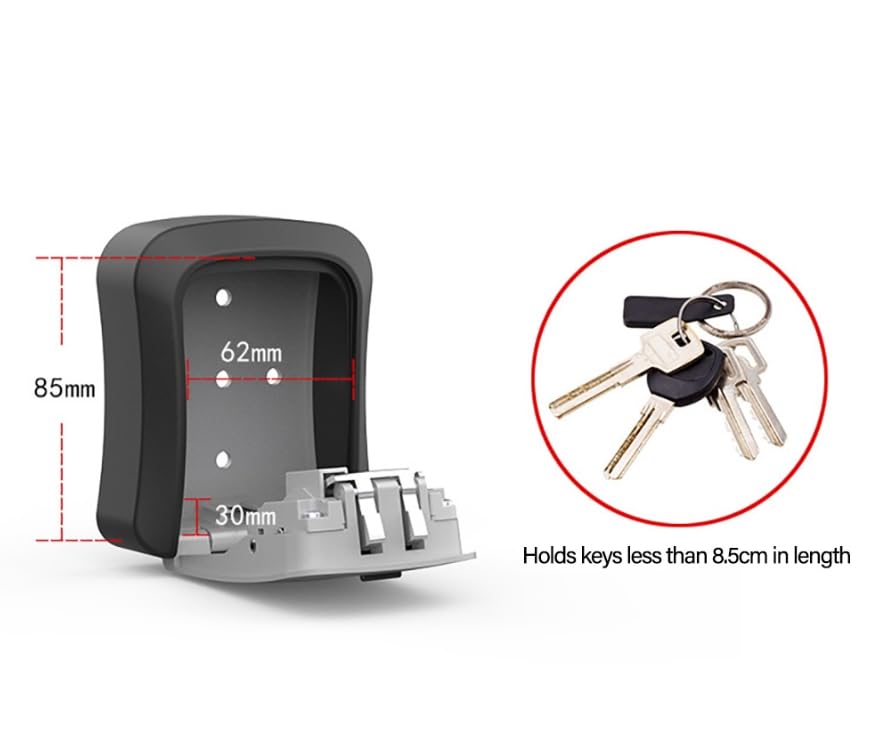 Cassaforte con combinazione a 4 cifre, cassaforte password di sicurezza reimpostabile, portachiavi resistente alle intemperie(Grün)