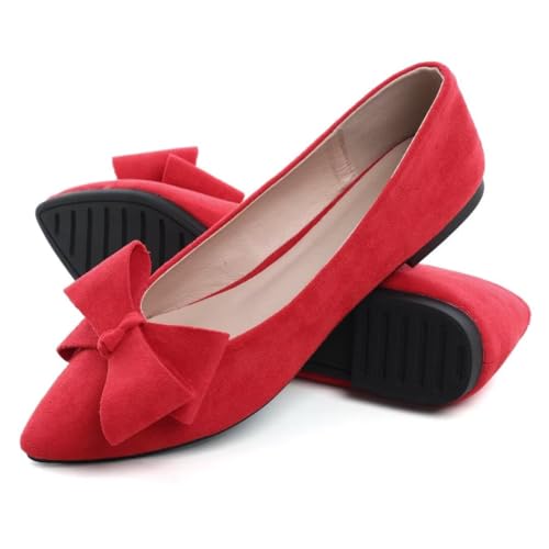 Image of Stunner Womens Flats Fashion Pointed Toe Bowknot Ballet Flats Cute Slip On Dress Flats Comfortable Party Wedding Flats2