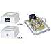 Cat6 1 Port Surface Mount Box, RJ45 Unshielded Female Port, White, Single Jack Surface Mount Box (with Cable Tie), CableWholesale