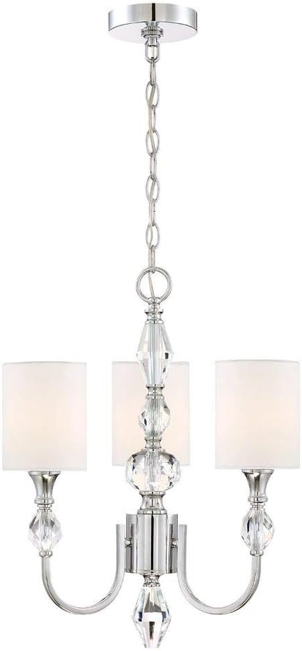 Designers Fountain 89983-CH Evi 3 Light Chandelier Silver, 20.25x16.75x16.75