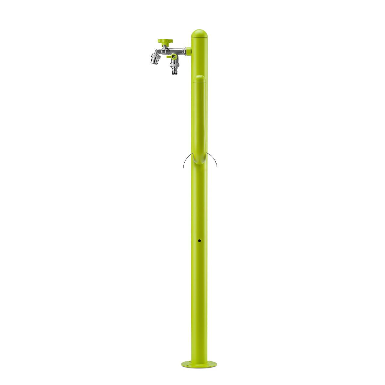 Fontana a colonna Arizona 42/ARZ completa di impianto, doppio rubinetto e porta tubo (VERDE ACIDO)
