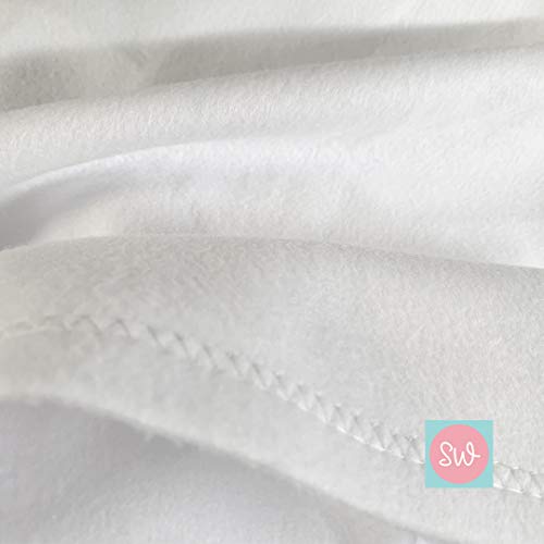 Lovable Gift Co Personalized Deer Fleece Baby Girls Blanket, Woodland Nursery Décor White #TOP2