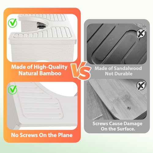 Image of Folding Toilet Stool 7 inch&9 inch Adjustable, White Poop Stool for Adults & Kids